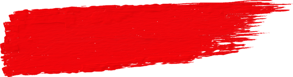 Red Paint Stroke on White Background 